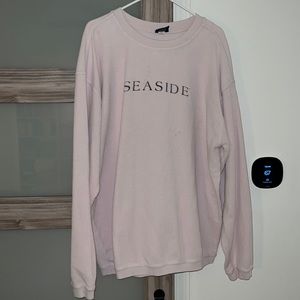 pink seaside sweatshirt